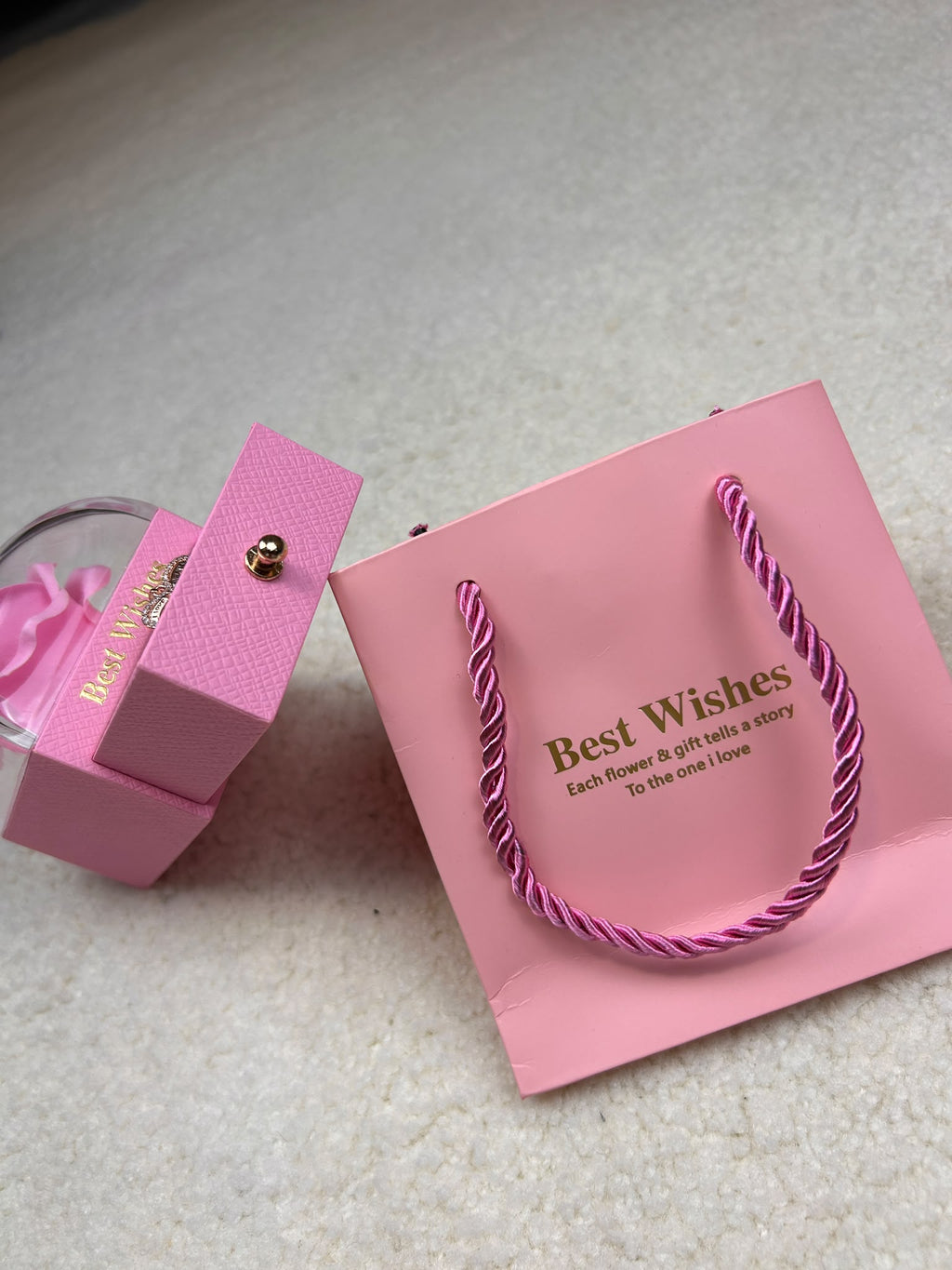 Colar Coração Eterno com Caixa Cor de Rosa de Rosa